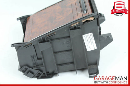 06-11 Mercedes W219 CLS500 Rear Center Console Armrest Cupholder Cup Holder Wood