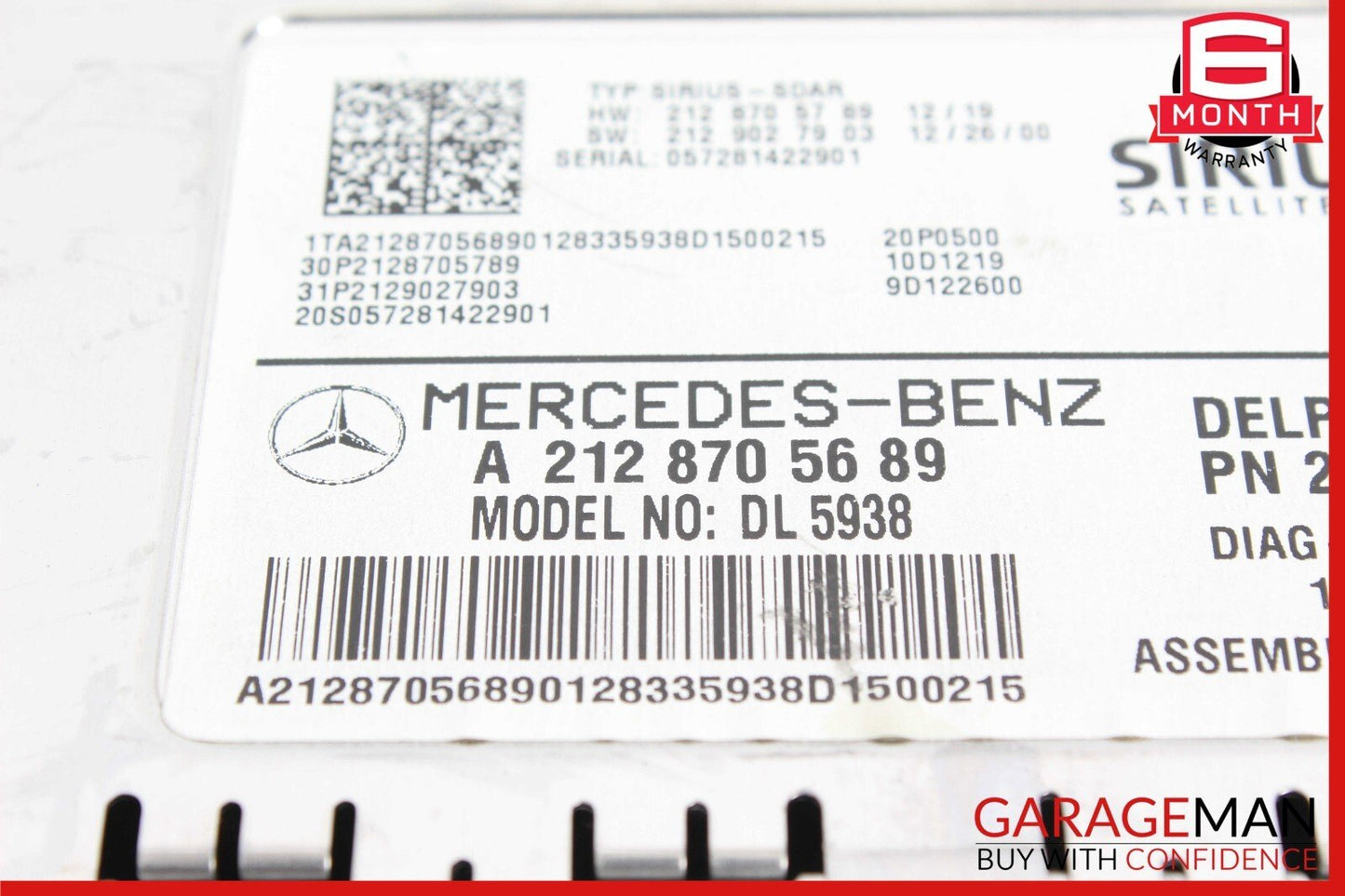 10-17 Mercedes C350 E350 SLK250 Sirius Satellite Radio Receiver Module DL 4490