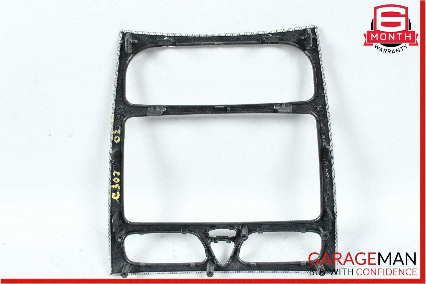 01-04 Mercedes W203 C230 Coupe Center Dash Radio Bezel Trim Panel Carbon Fiber