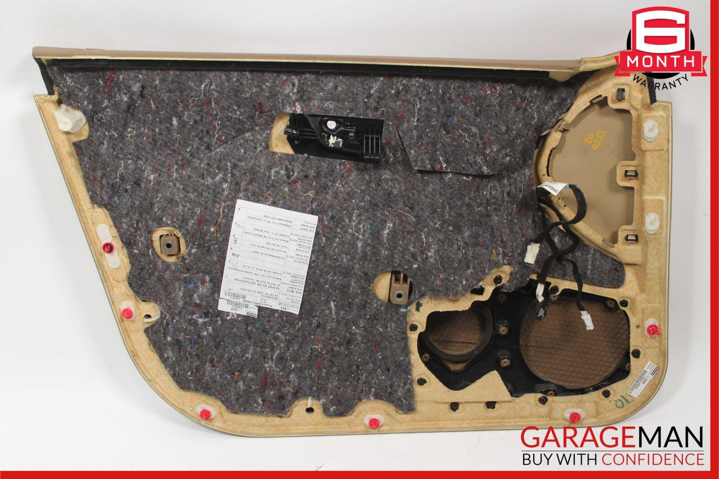07-09 Mercedes W221 S450 S550 Front Right Passenger Interior Door Panel Brown