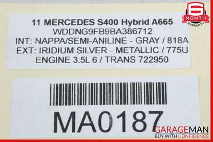 07-14 Mercedes W221 S400 CL550 Trunk Lid Unlock Release Handle 2217500893 OEM