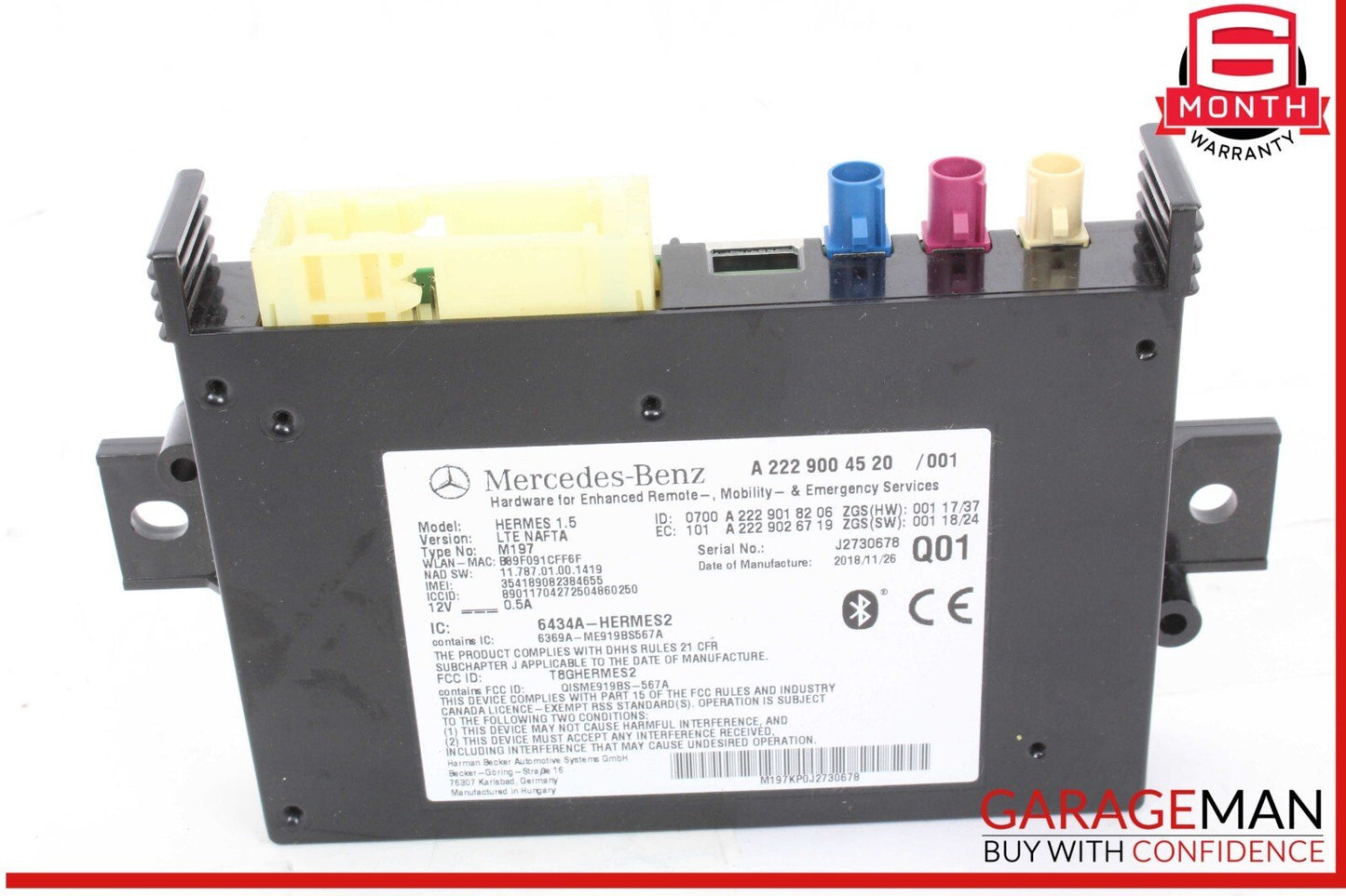 15-20 Mercedes W213 E300 Telematics Communication Bluetooth Control Module OEM