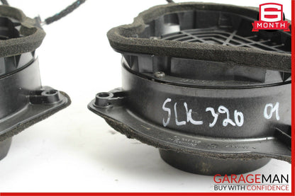 97-04 Mercedes R170 SLK320 Front Right & Left Side Door Sound Speakers Set of 2