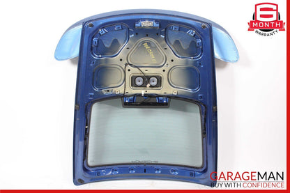 06-08 Porsche Cayman 987 Rear Trunk Glass Hatch Tail Gate Panel w/ Spoiler Blue