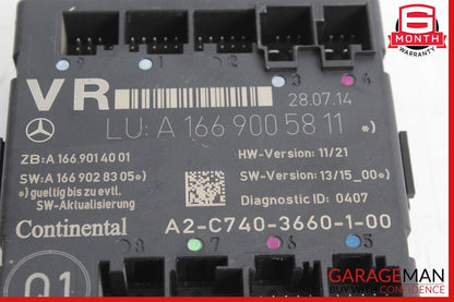 12-20 Mercedes CLA250 ML350 Front Right Side Door Control Module Unit