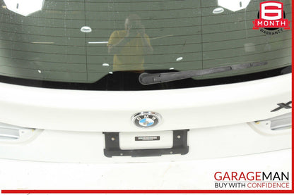 14-18 BMW X5 Rear Trunk Lid Liftgate Tailgate Assembly White OEM