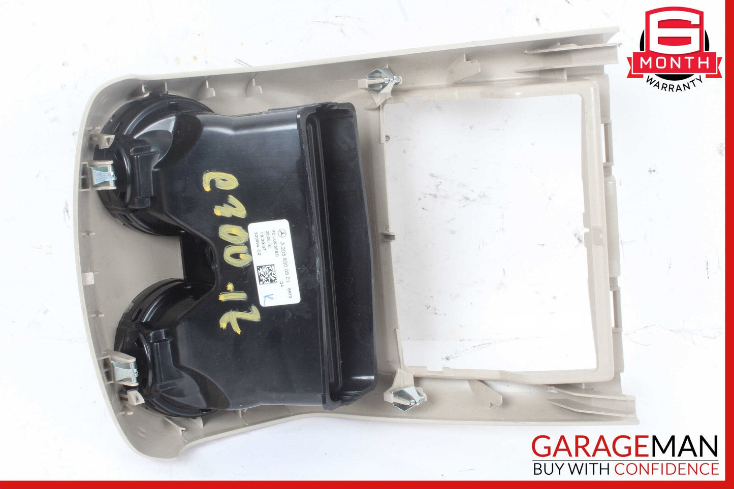 15-20 Mercedes W205 C300 Rear Center Console Air Vent Grille Ash Tray Assembly