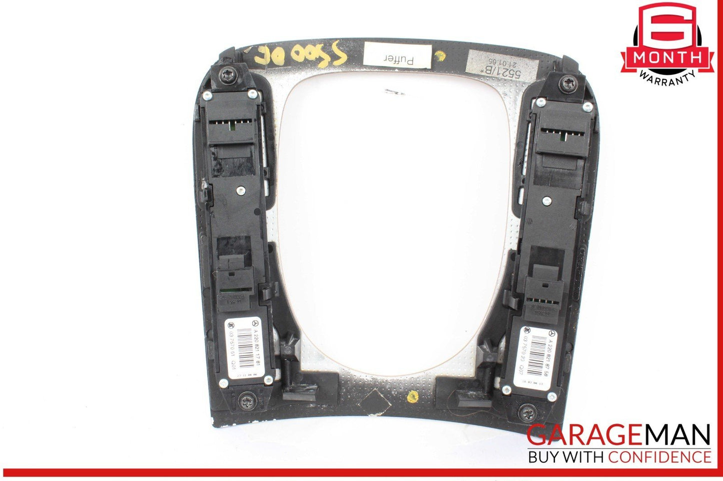 03-06 Mercedes W220 S500 4MATIC Center Console Shifter Distronic Bezel Trim Wood