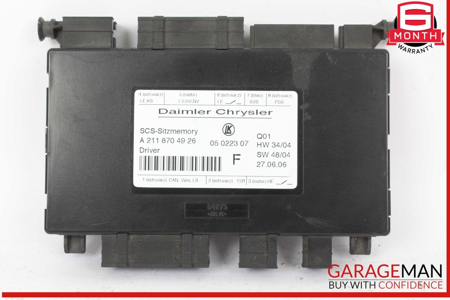 03-11 Mercedes W219 CLS63 AMG SLK280 Front Left Side Seat Control Module OEM