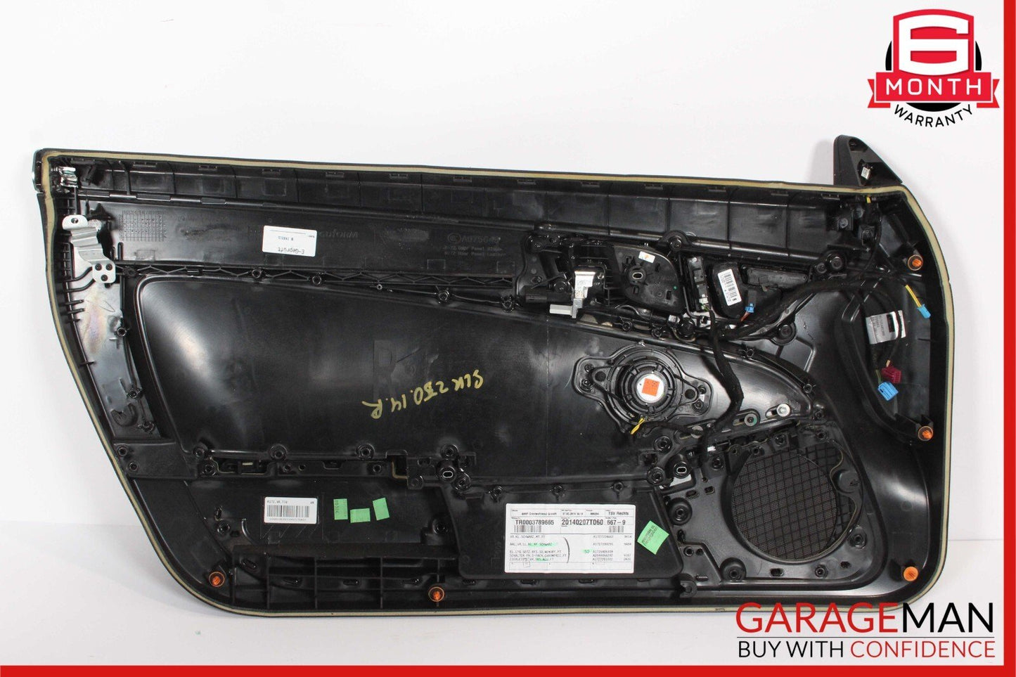 12-16 Mercedes R172 SLK350 Front Right Side Interior Door Panel Cover Assy Black