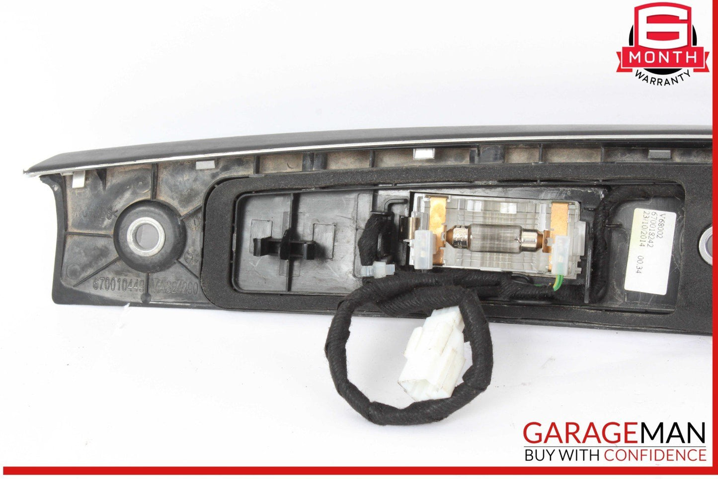 14-22 Maserati Quattroporte S Rear Trunk Lid Moulding Plate w/ Lights OEM