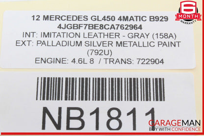 07-12 Mercede X164 GL450 GL550 Third Seat Row Power Folding Control Module OEM