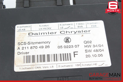 03-12 Mercedes X164 GL450 ML500 Front Left Side Seat Control Module Unit OEM