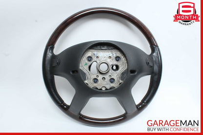 07-10 Mercedes W221 S550 Driver Steering Wheel w/ Paddle Shifters Wood OEM