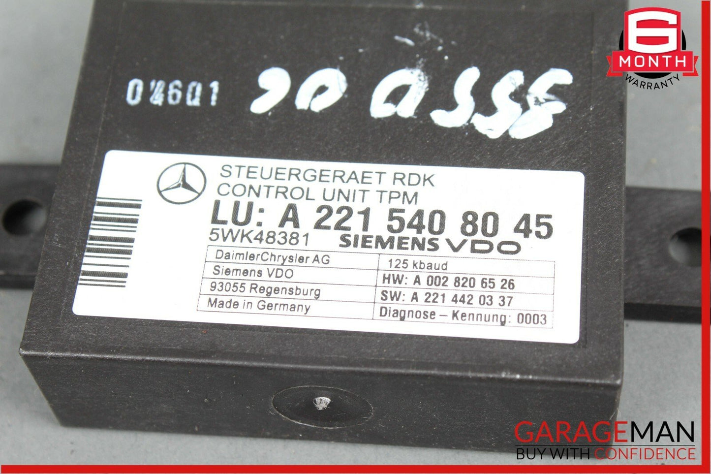 07-13 Mercedes W221 S550 S63 AMG Tire Pressure Monitor Module OEM