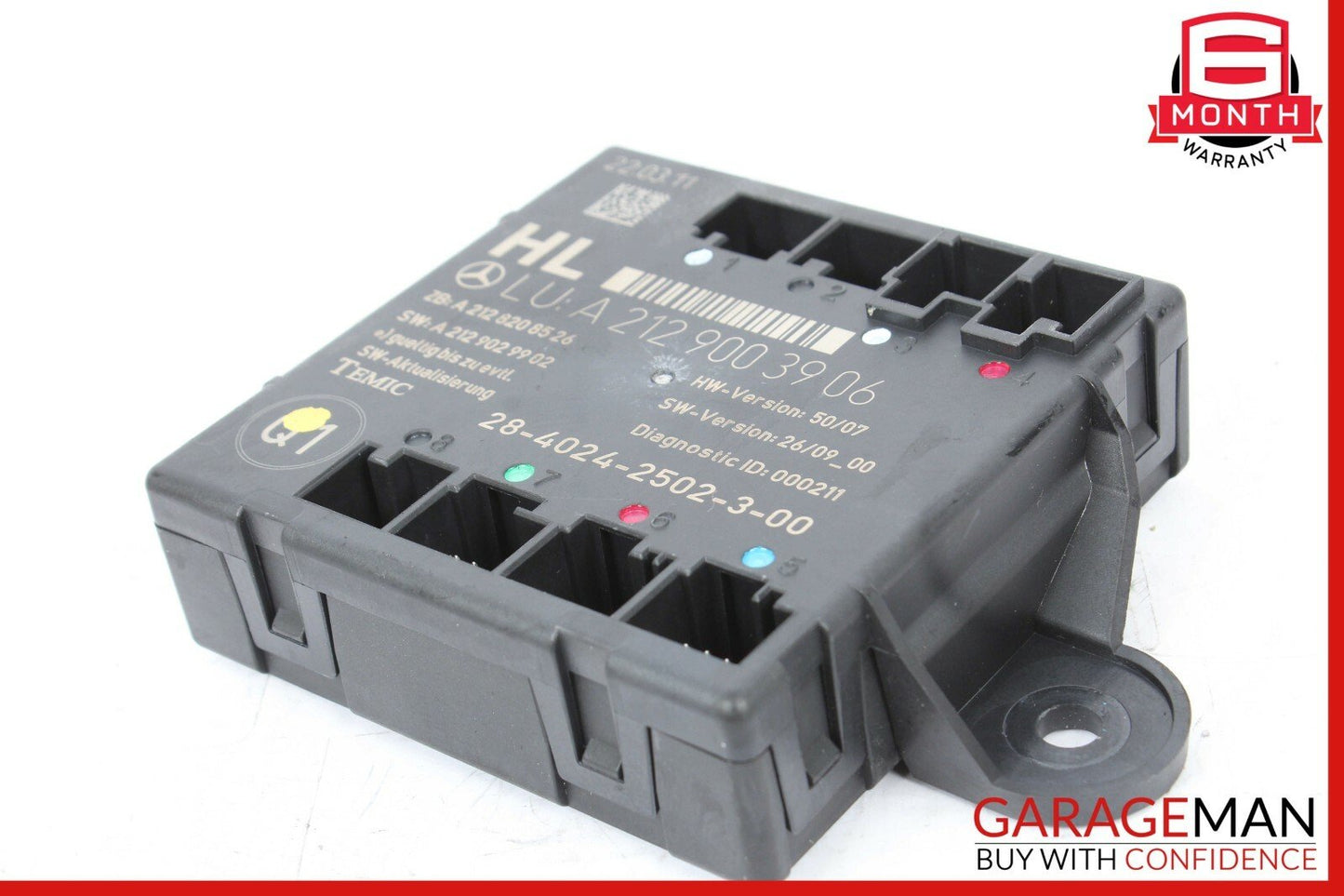 08-14 Mercedes W204 C250 C300 Rear Left Driver Side Door Control Module OEM