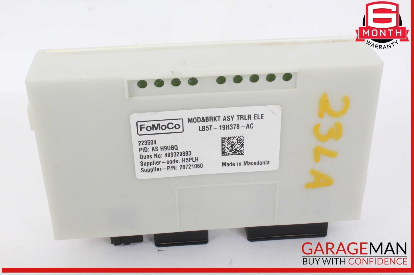 20-24 Lincoln Aviator Trailer Hitch Tow Brake Control Module Unit LB5T19H378AC