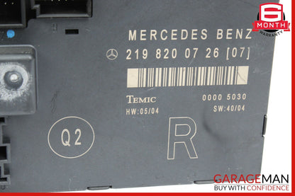 06-11 Mercedes W219 CLS350 CLS500 Front Right Side Door Controller Module Unit