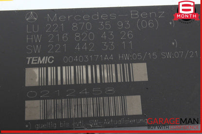 07-10 Mercedes W221 S550 CL550 Front Left / Right Seat Contour Controller Module