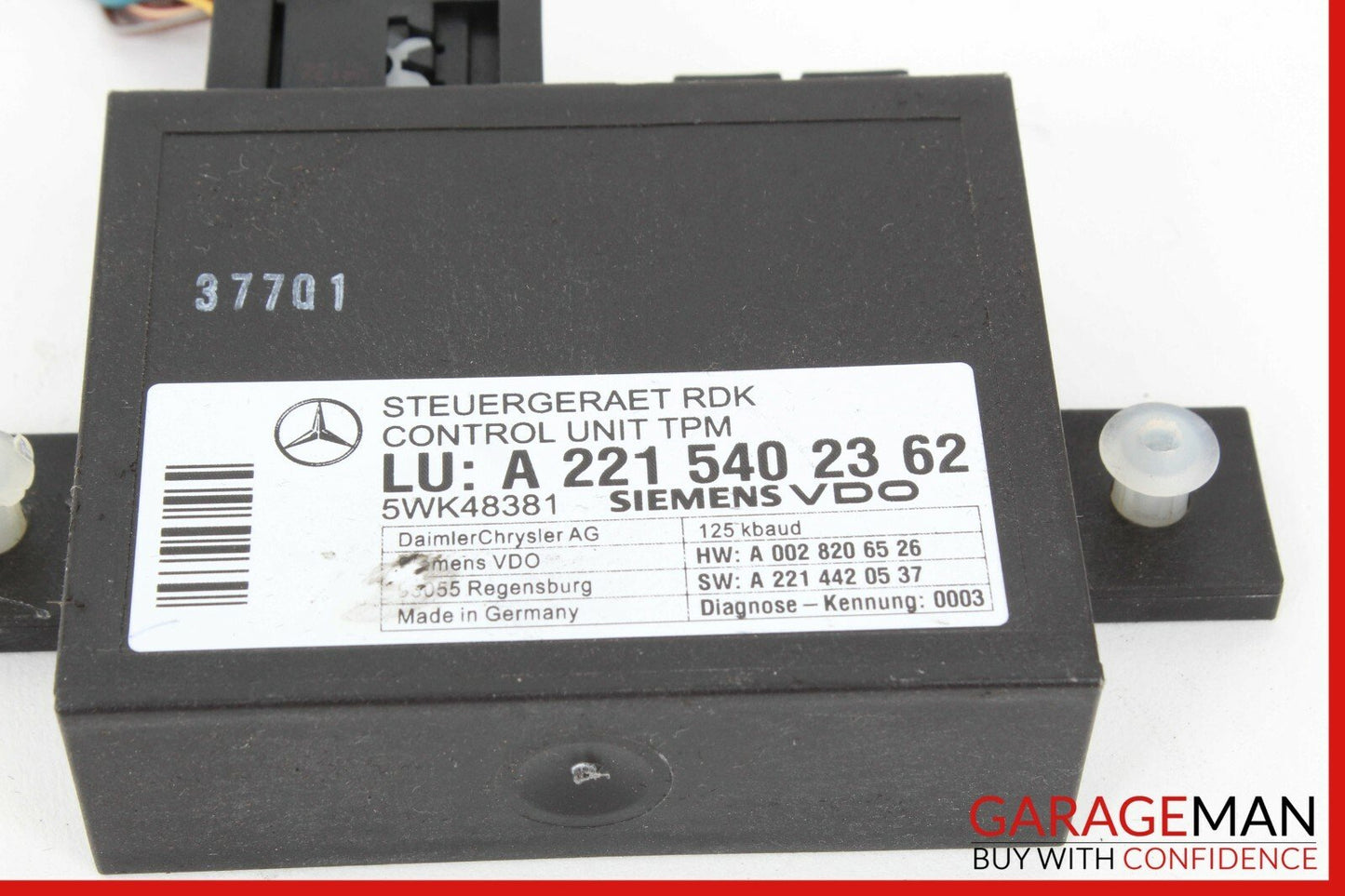 07-13 MERCEDES W216 CL550 S550 TIRE PRESSURE MONITOR MODULE 2215402362 OEM