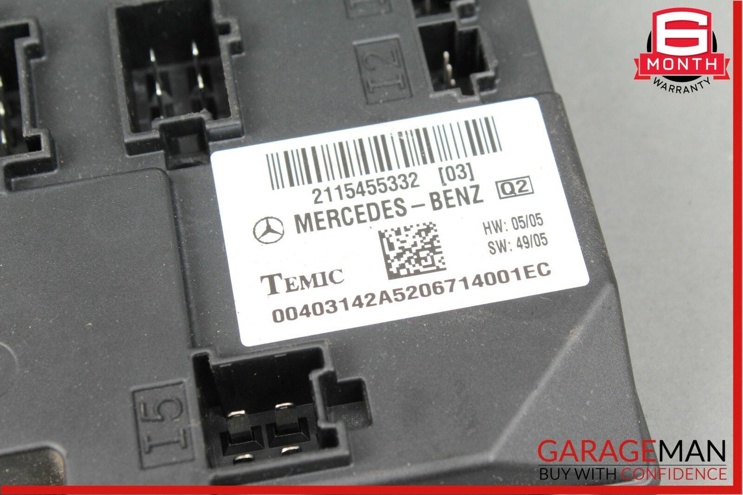 07-11 Mercedes W211 E350 E550 CLS550 Body Control Module BCM 2115455332 OEM
