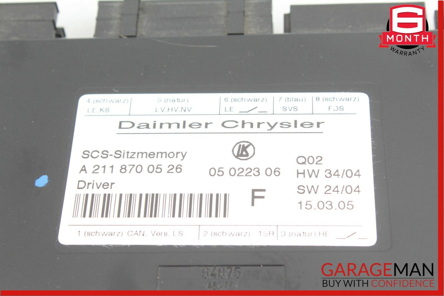03-11 Mercedes W219 CLS500 Front Left Side Under Seat Control Module OEM