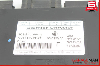 03-11 Mercedes W219 CLS500 Front Left Side Under Seat Control Module OEM