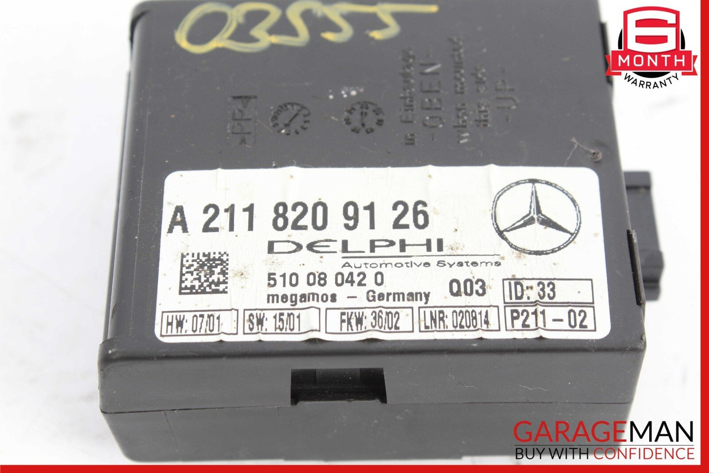 00-06 Mercedes W220 S55 AMG S430 E320 Anti Theft Alarm Module 2118209126 OEM