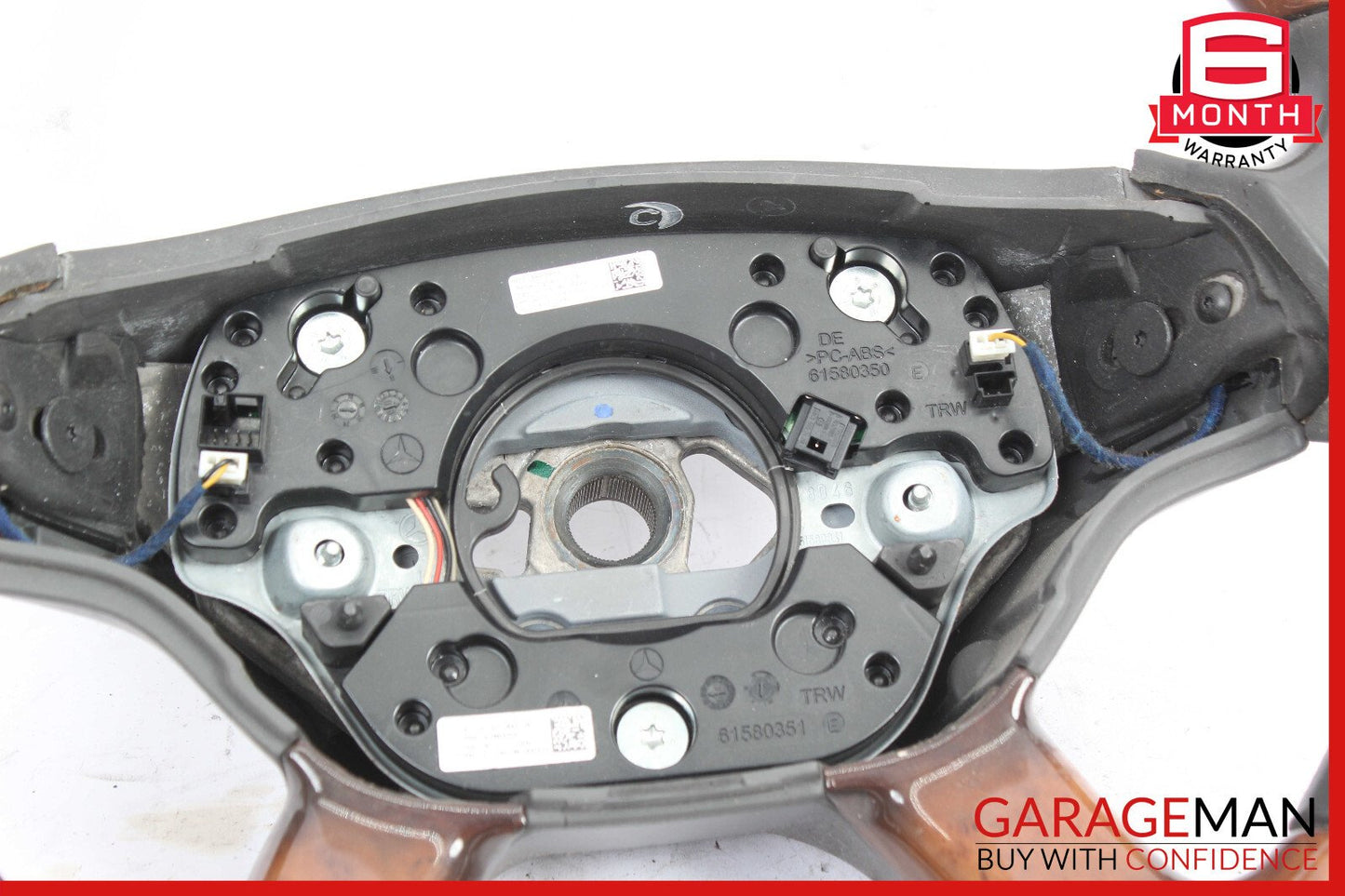 07-10 Mercedes CL550 S550 4 Spoke Steering Wheel Gray w/ Paddles Assy Wood