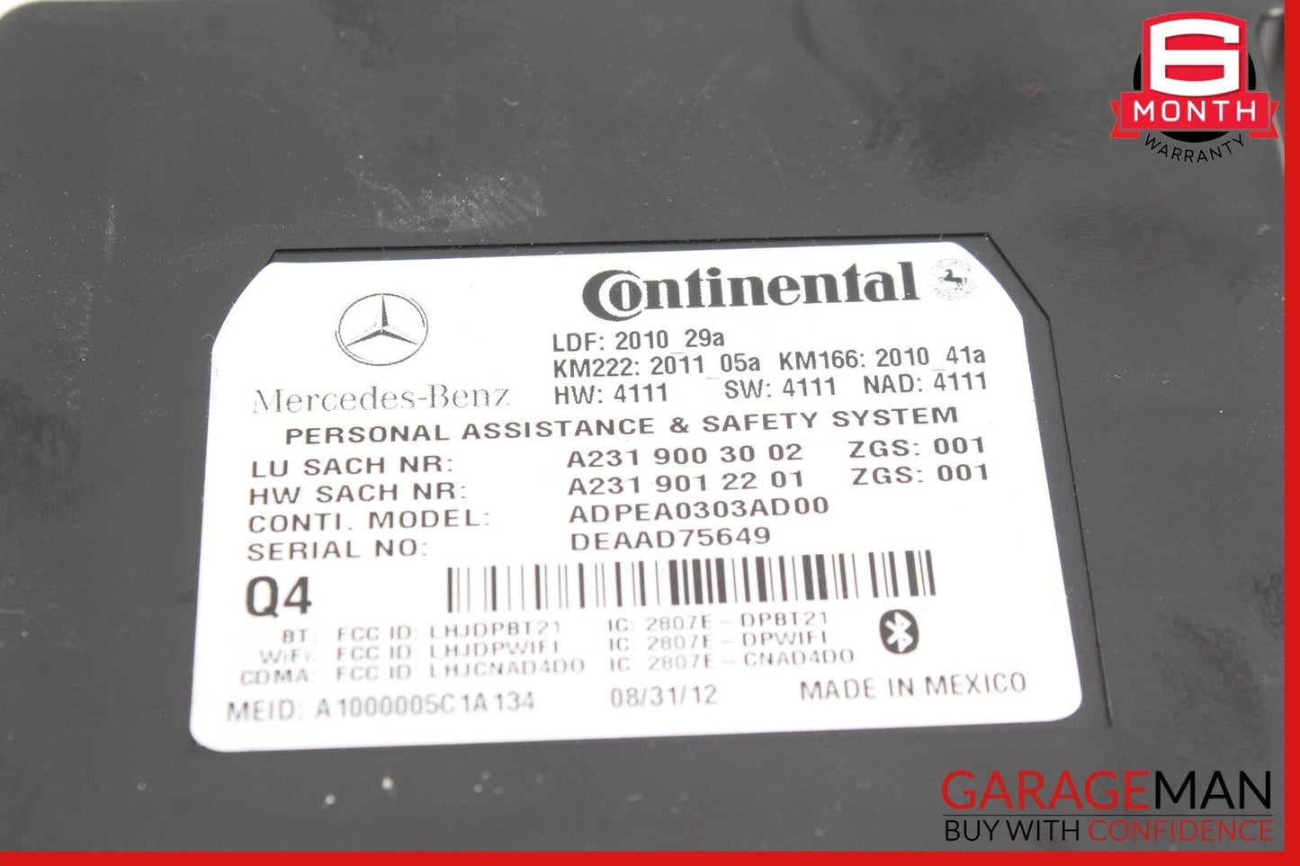 10-20 Mercedes W204 C250 GLA250 SL400 Communication Control Module Unit OEM