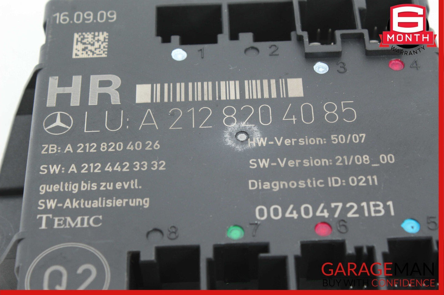 08-18 Mercedes E550 E350 C350 C300 Rear Right Side Door Control Module Unit