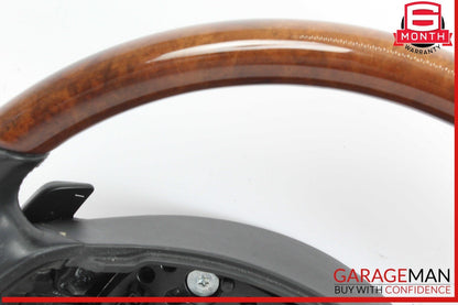 10-14 Mercedes W221 S550 S600 Steering Wheel w/ Paddle Shifters Black Wood OEM