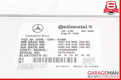 07-10 Mercedes W221 S550 CL550 Bluetooth Communication Controller Module Unit