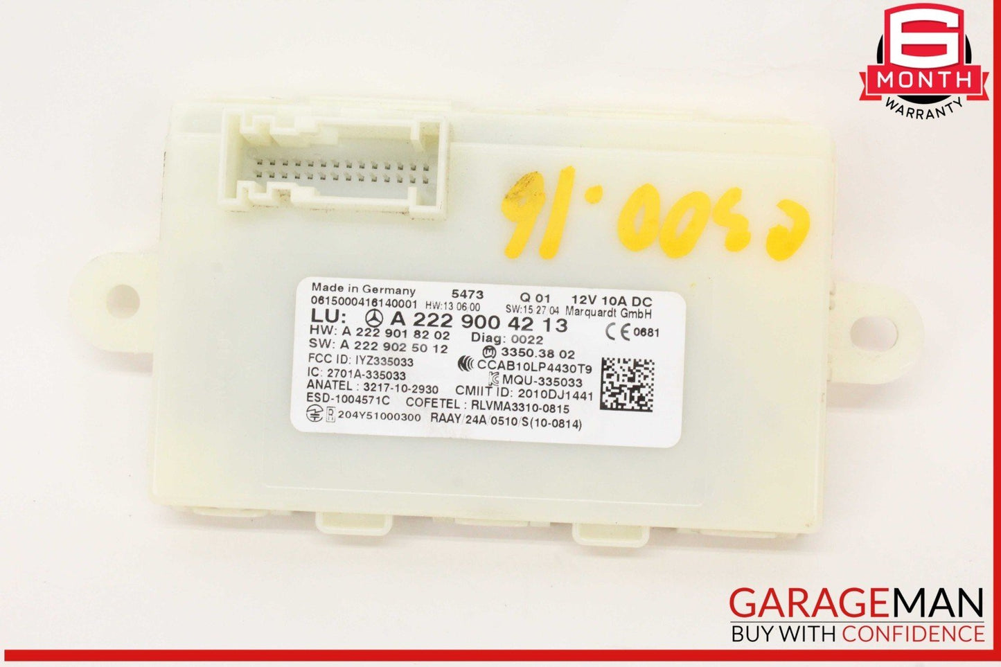 14-19 Mercedes W205 C300 S550 GLC350 Keyless Go Entry Control Module Unit OEM
