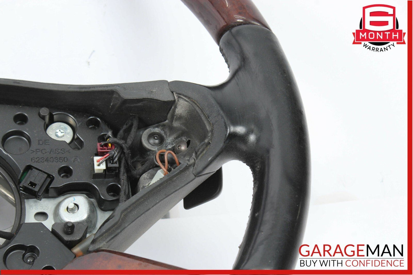 10-14 Mercedes W221 S550 CL550 Steering Wheel Wood Trim Black w/ Paddle Shifters
