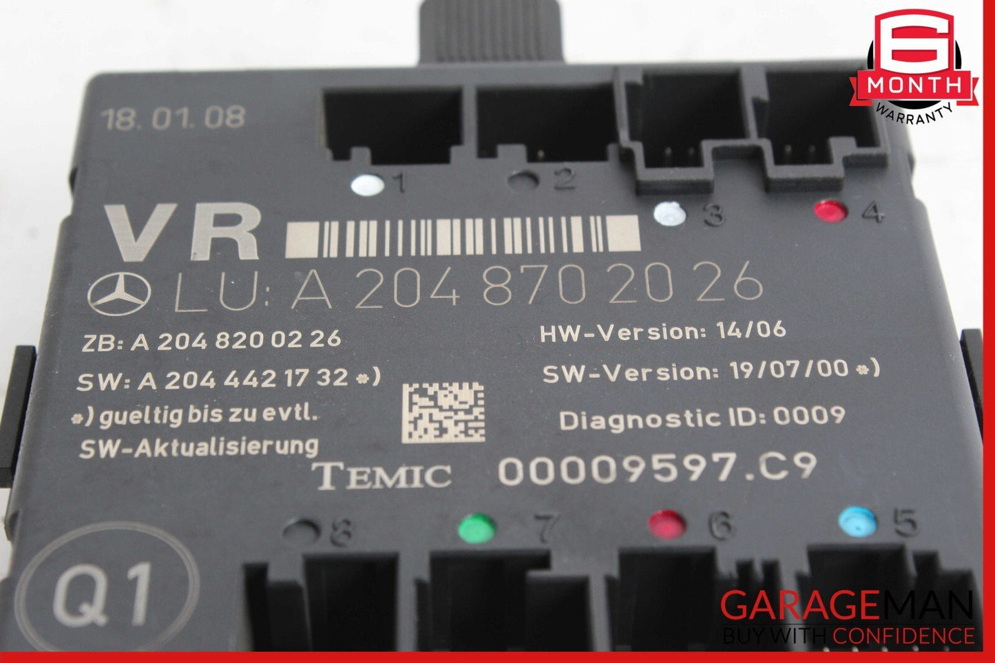 08-14 Mercedes W204 C300 C350 Front Right Side Door Control Module 2048702026