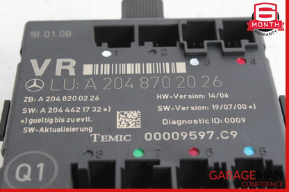 08-14 Mercedes W204 C300 C350 Front Right Side Door Control Module 2048702026