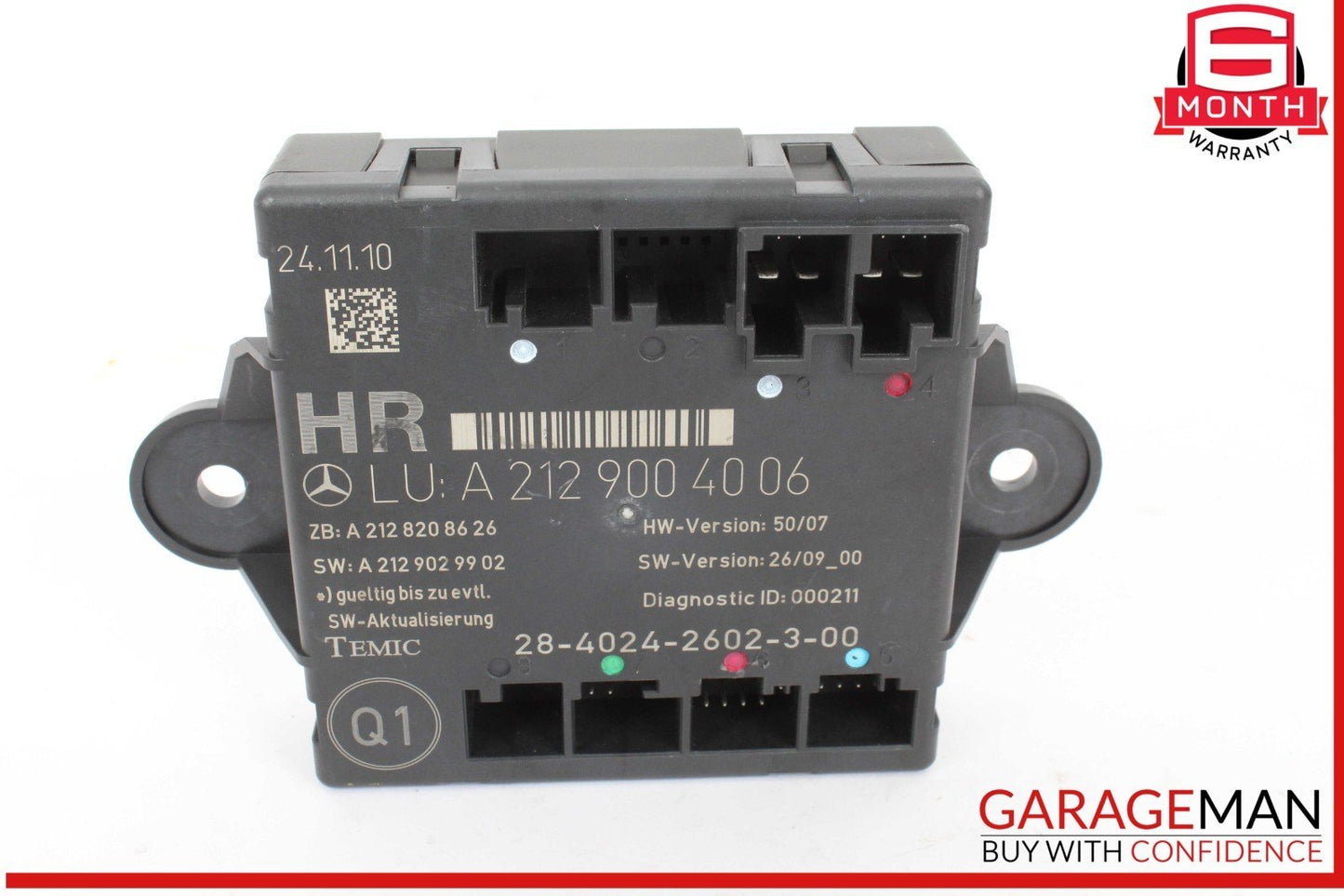08-18 Mercedes W212 E350 Bluetec Rear Right Side Door Control Module 2129004006