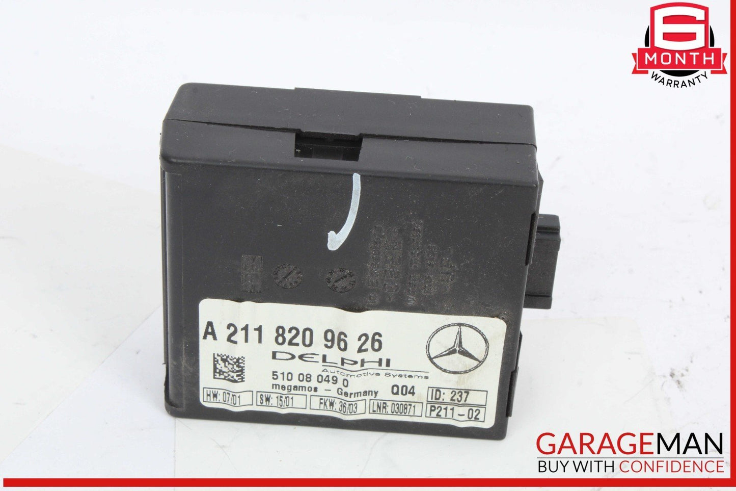 03-06 Mercedes W211 E320 Anti Theft Alarm Control Module Unit 2118209626 OEM