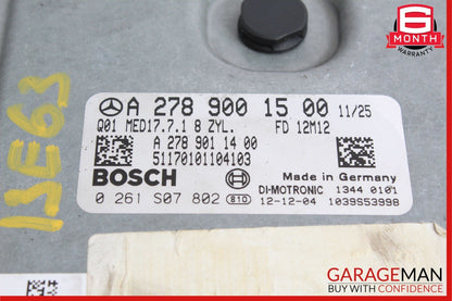 11-13 Mercedes W212 E63 CL550 ECU ECM Engine Control Module Unit 2789001500 OEM