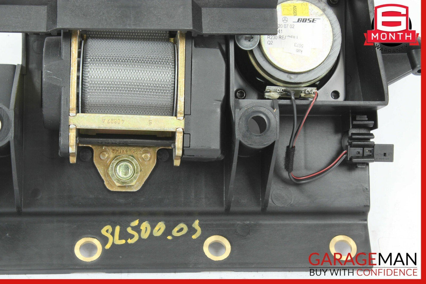 03-06 MERCEDES R230 SL500 REAR LEFT DRIVER LUGGAGE BELT BOSE SPEAKER A83 OEM