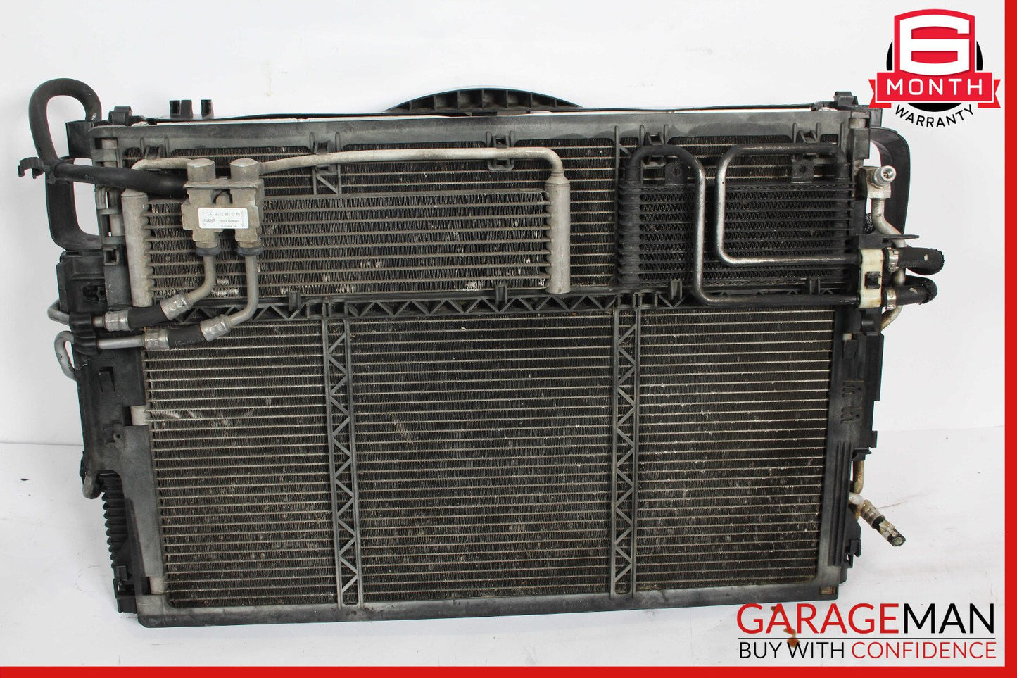 07-09 Mercedes S550 CL550 Engine Cooling Radiator A/C Condenser Shroud Assembly
