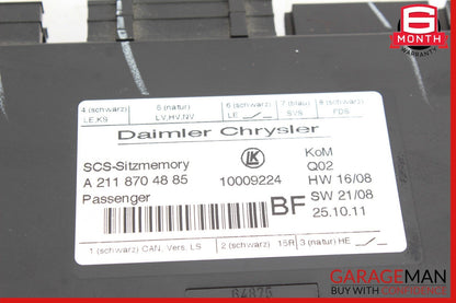 03-12 Mercedes GL450 E350 SLK350 Front Right Side Seat Controller Module Unit