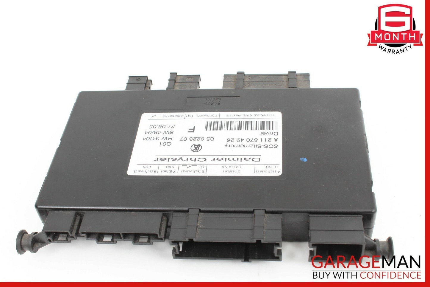 03-11 Mercedes SLK280 E350 CLS500 Front Left Side Under Seat Control Module Unit