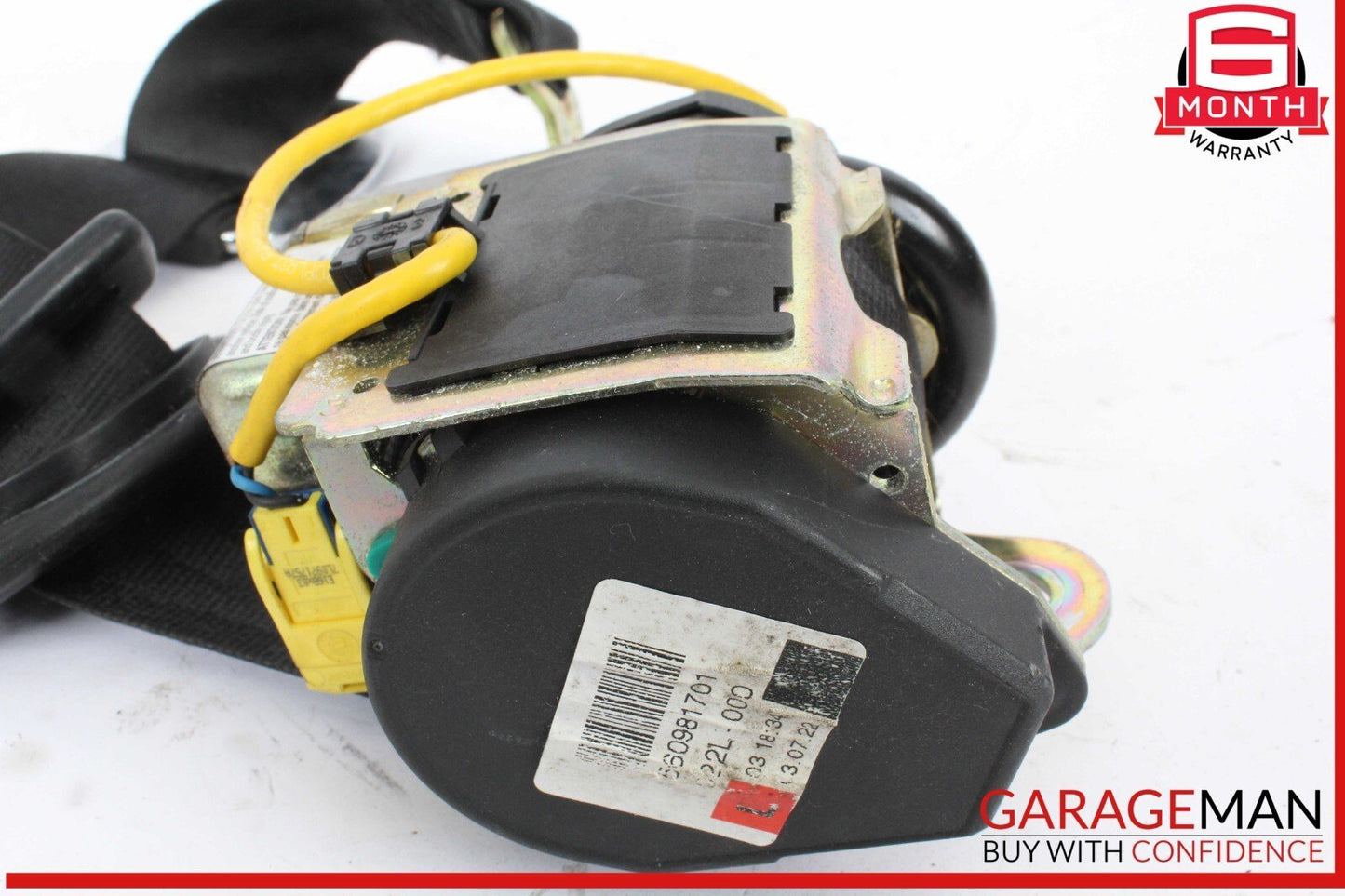 03-06 Porsche Cayenne 955 Rear Left Driver Side Seat Belt Seatbelt Black OEM