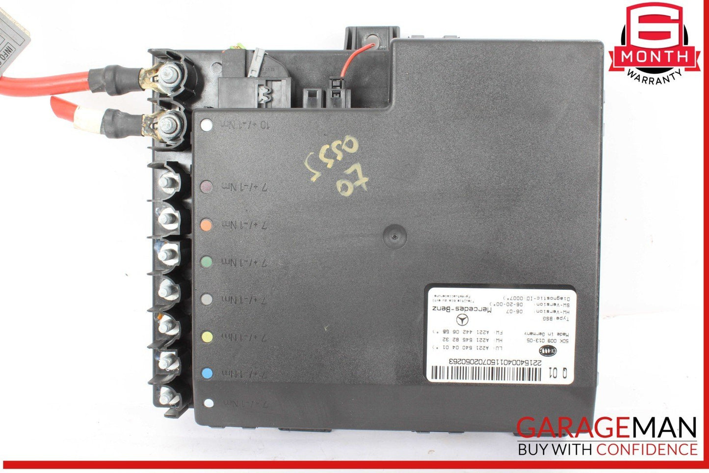 07-14 Mercedes W221 S550 CL550  Electric Power Supply Fuse Box Control Module