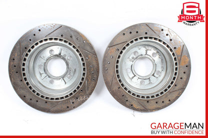 06-11 Mercedes W219 CLS550 Rear Right & Left Brake Rotor Disc Set Drilled OEM