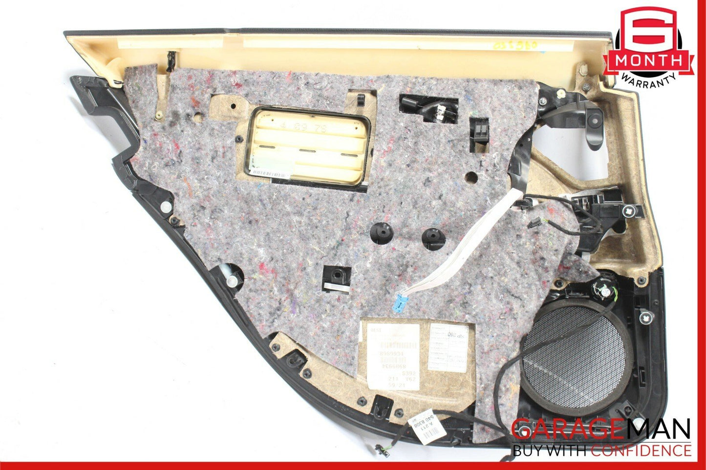 07-09 Mercedes W211 E350 Rear Right Side Interior Door Panel Black OEM