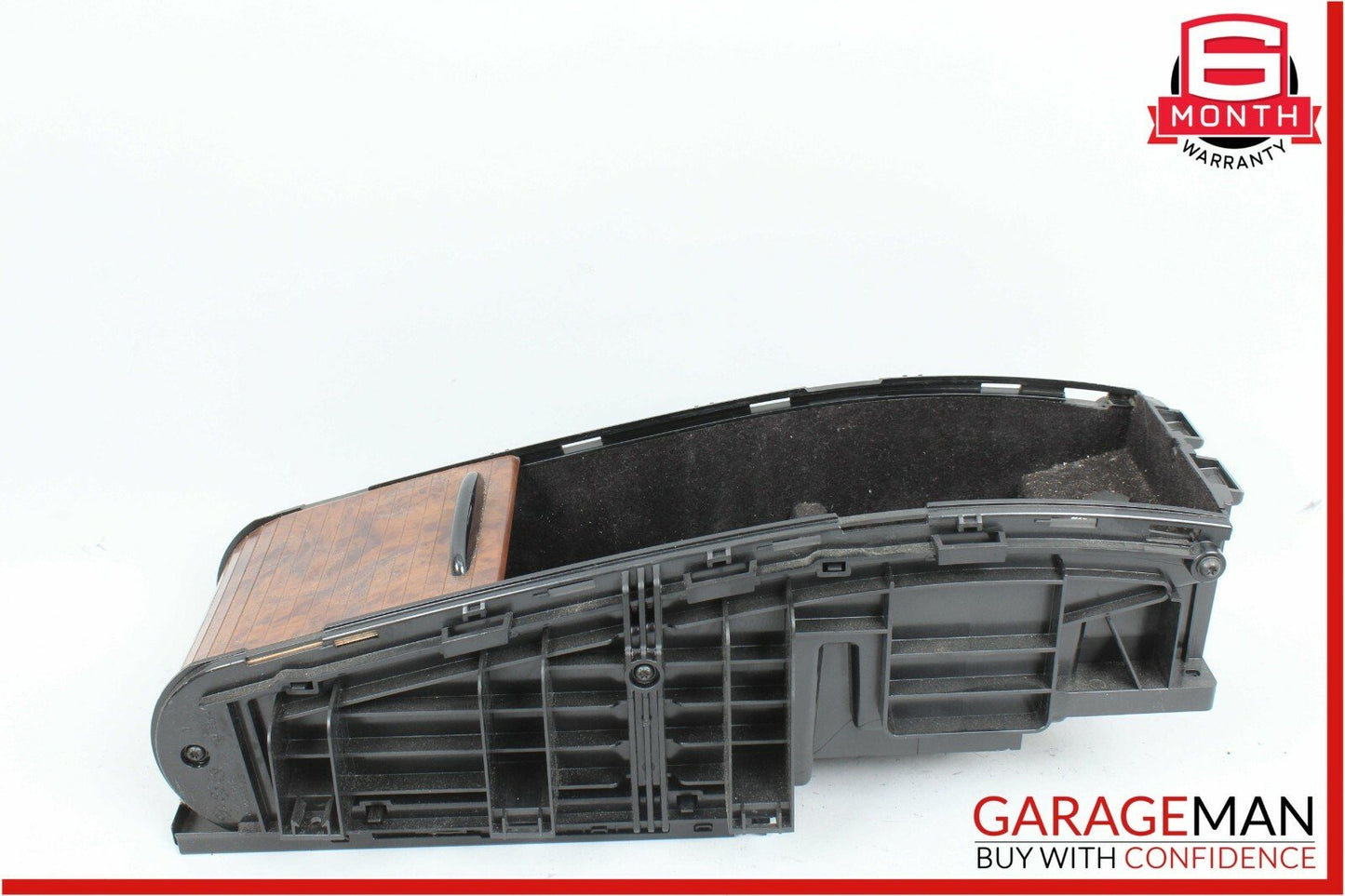 06-11 Mercedes W219 CLS500 Rear Center Console Armrest Arm Rest Storage Wood OEM