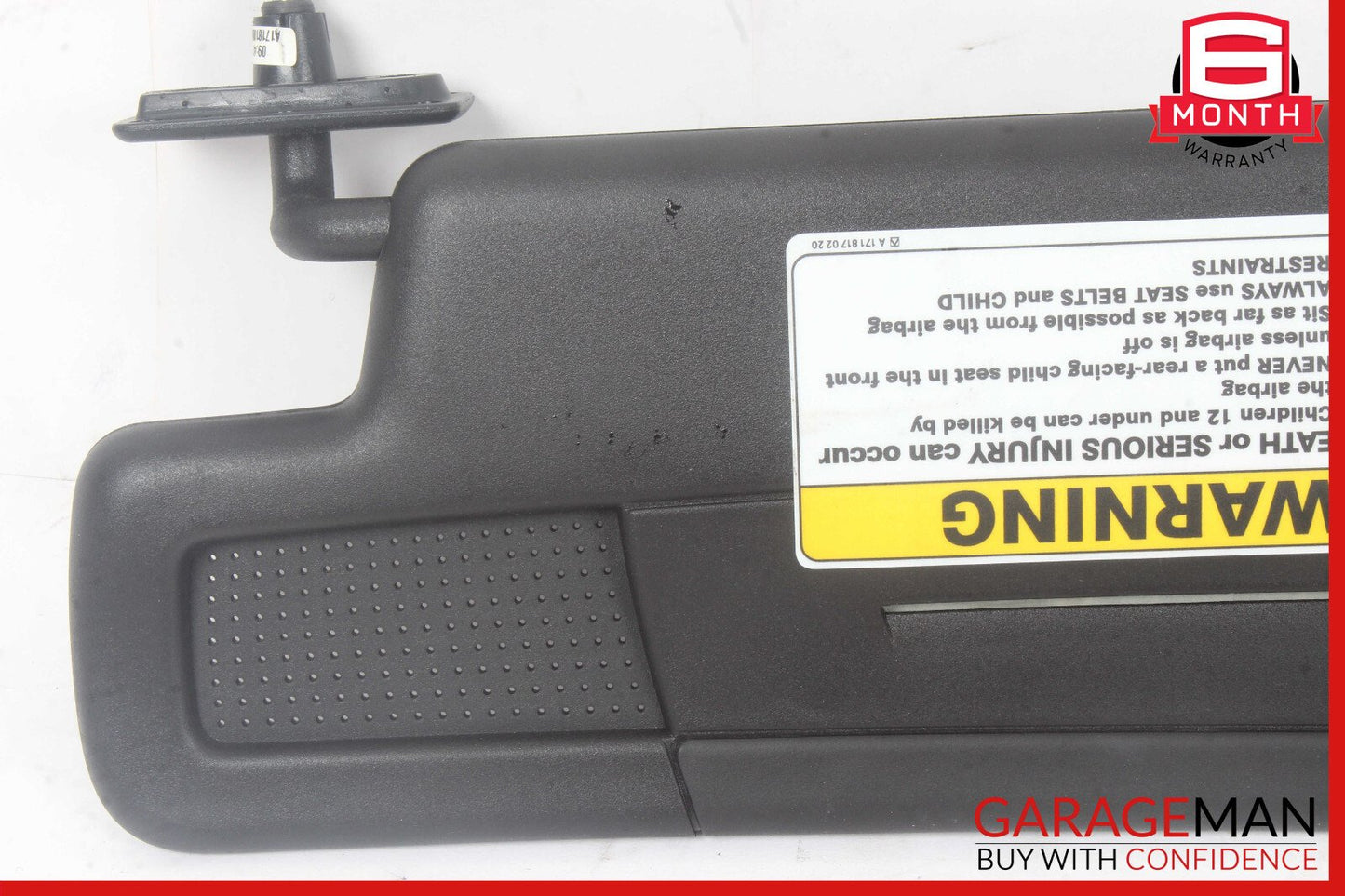05-11 Mercedes R171 SLK300 Front Right Sun Visor Sunvisor Shade Cover Black